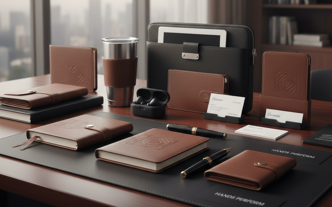 Elegância & Propósito: Brindes de Couro Legítimo e Sintético para Executivos com Hands Brindes