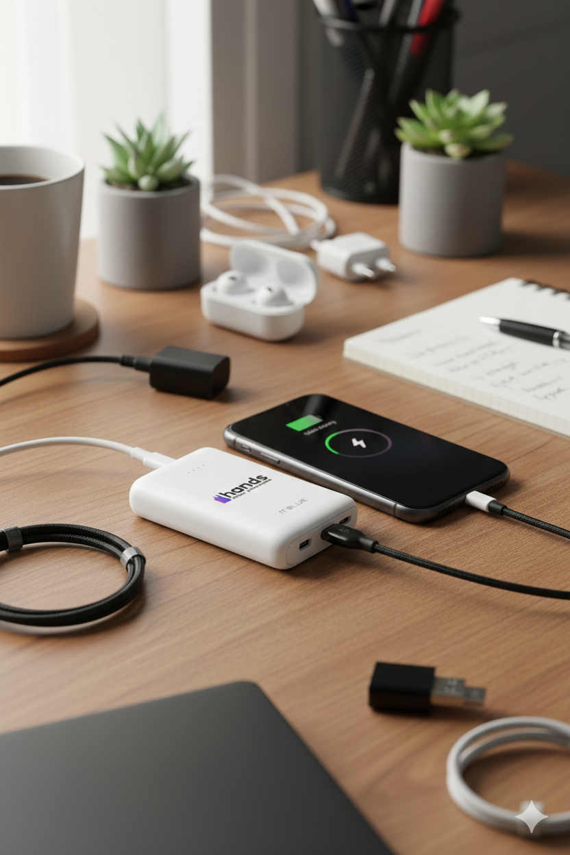 Powerbank Mini 10.000mAh Personalizado | Carregador Portátil Hands Perform