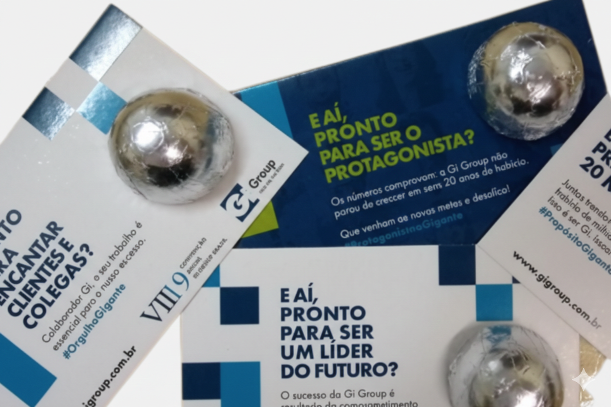 Cartão Personalizado com Mensagem e Bombom Gourmet